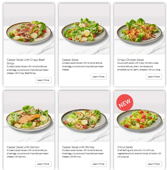 Secret Recipe Soups and Salads Prices