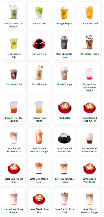 Nasken Coffee Malaysia Menu Items