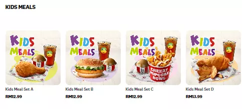 Kids Meal Sets Price