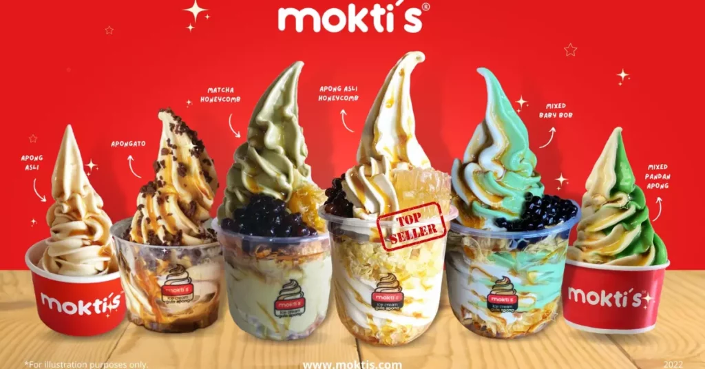 Mokti's Ice Cream Menu