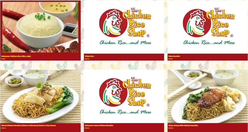 The Chicken Rice Shop Rice & Noodles  Menu