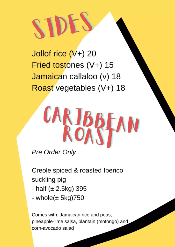 Joloko Sides & Caribbean Roast 