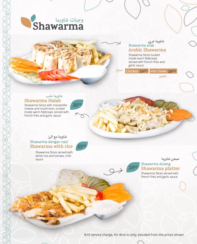 Halab Penang Menu Shawarma