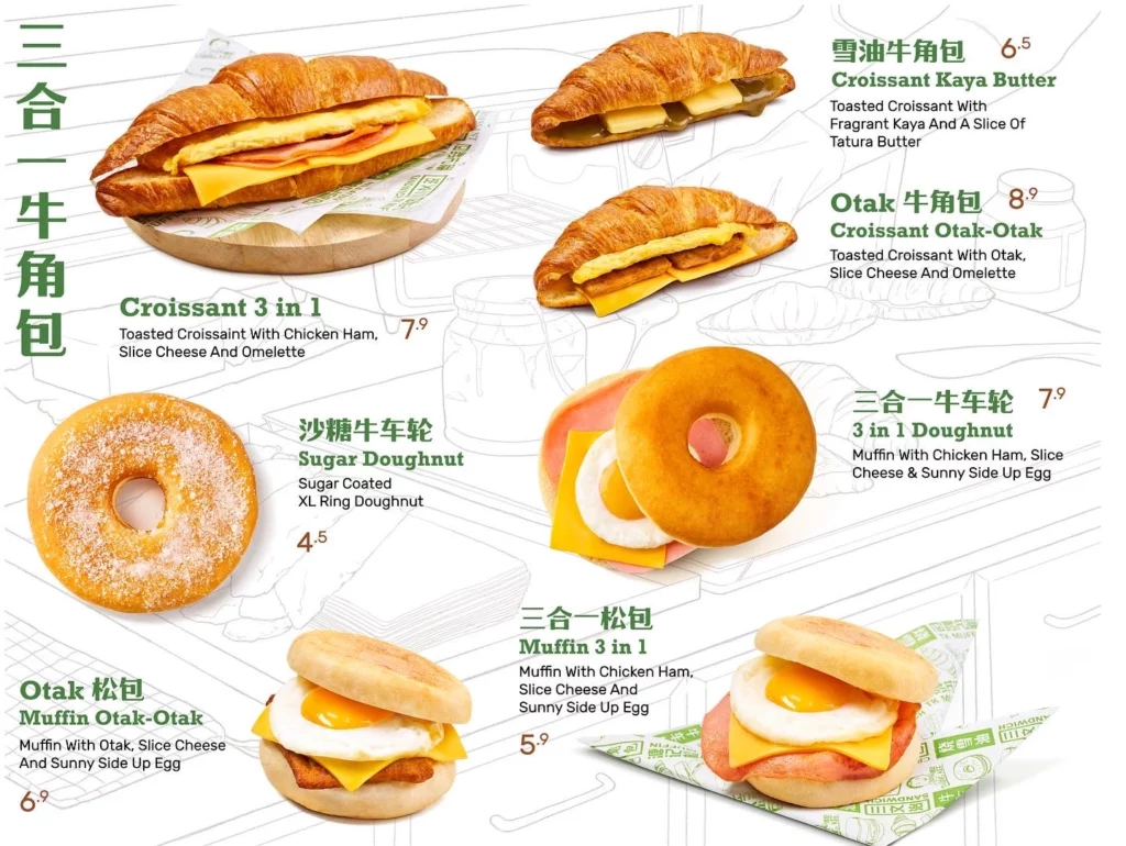 Menu Thong Kee Croissant & Doughnuts