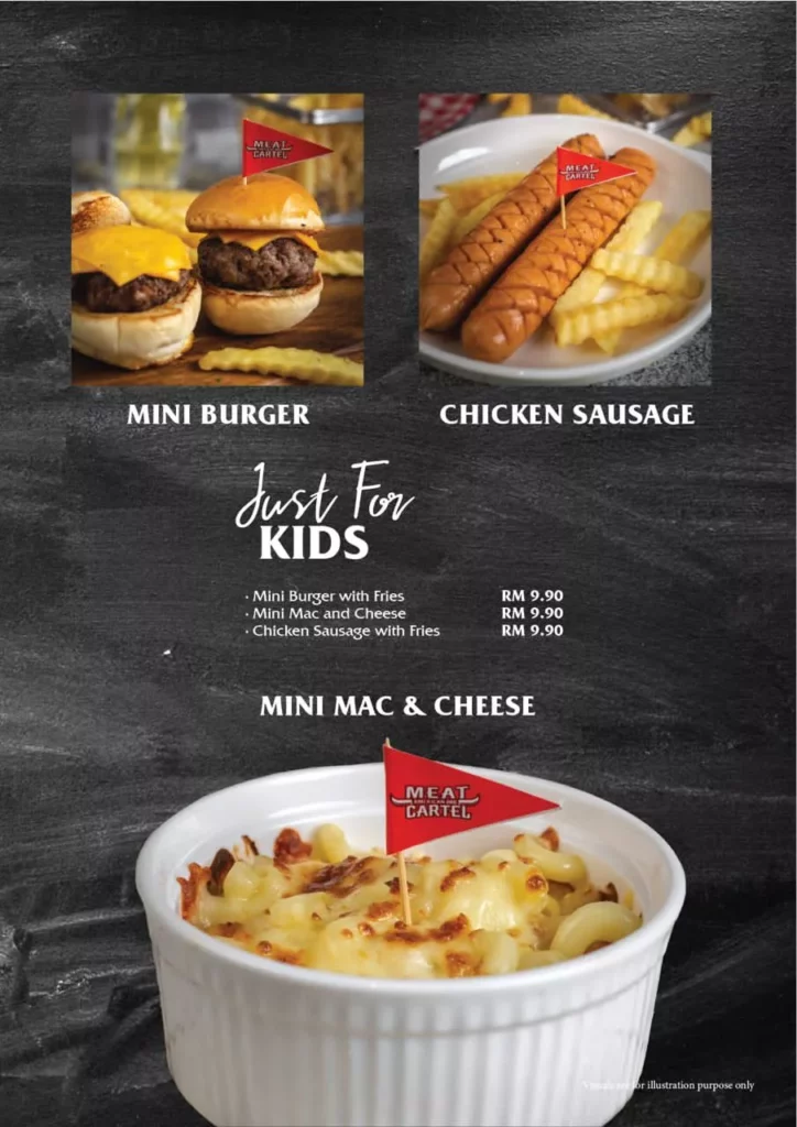 Meat Cartel Kids Menu