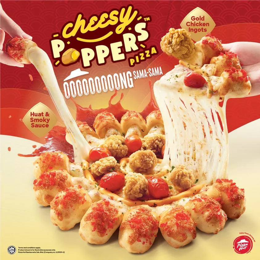 pizza hut menu cheesy poppers