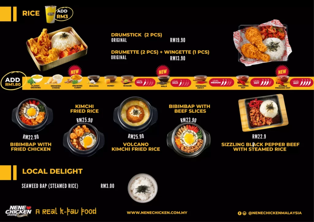 Nene Chicken Malaysia Prices
