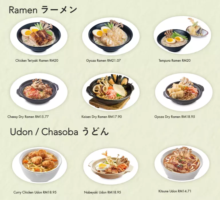 Sakae Sushi Ramen & Udon Menu