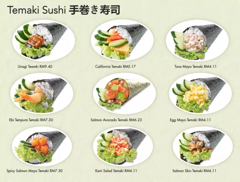 Temaki Sushi Options
