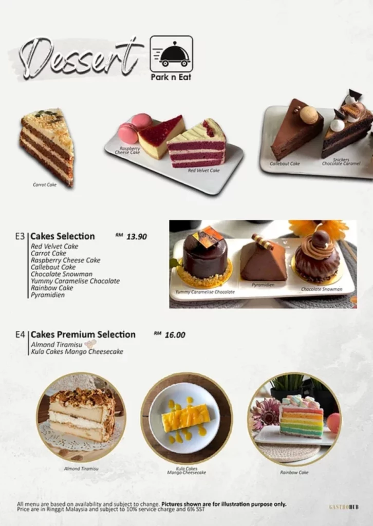 gastrohub dessert menu