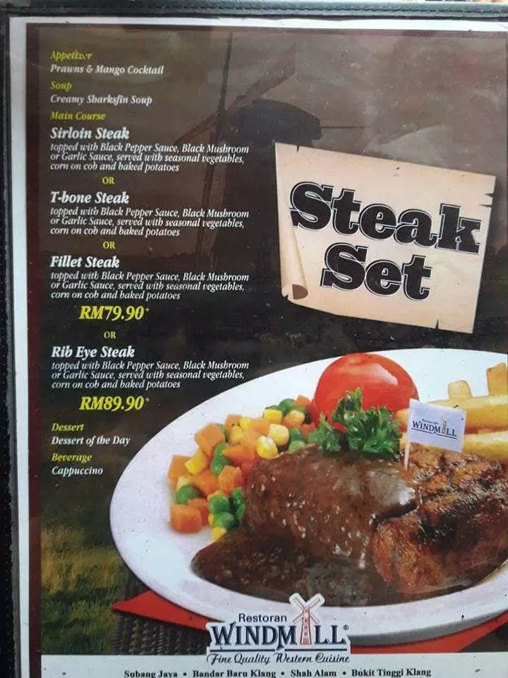 windmill menu steak set