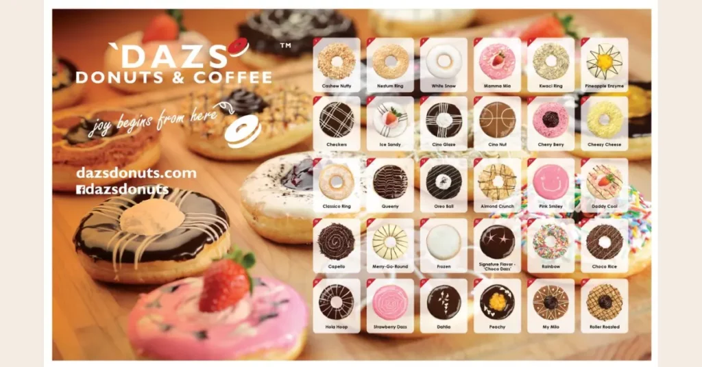 dazs Donut menu