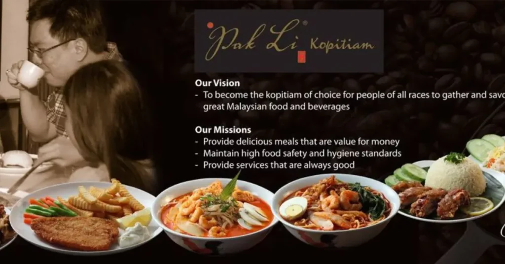 Pak Li Kopitiam Menu