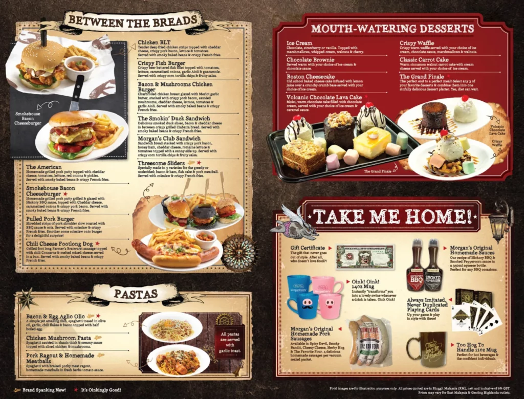 Morganfield's Menu