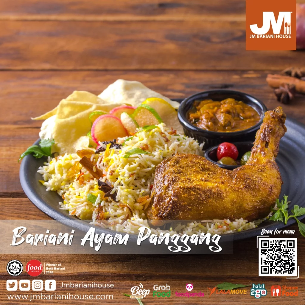 jm bariani menu