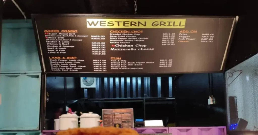 Western Grill Menu