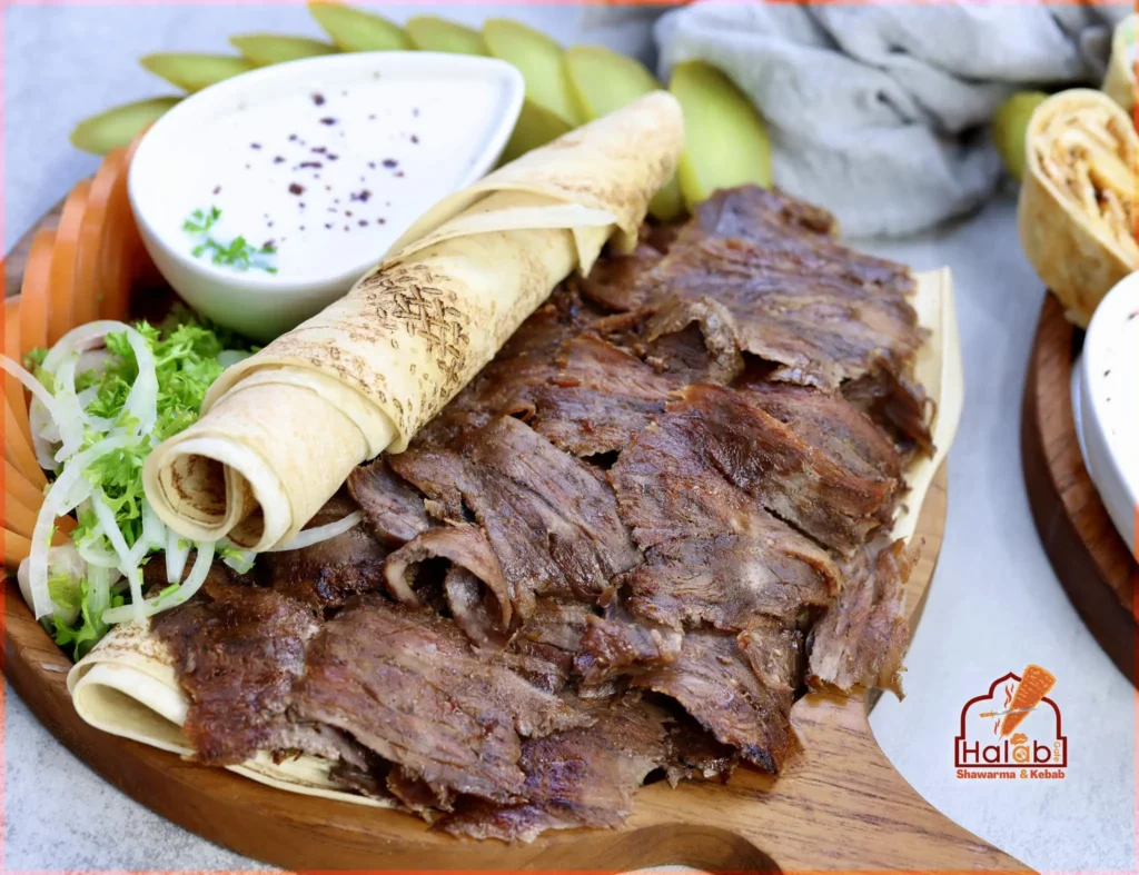 halab gate beef shawarma platter