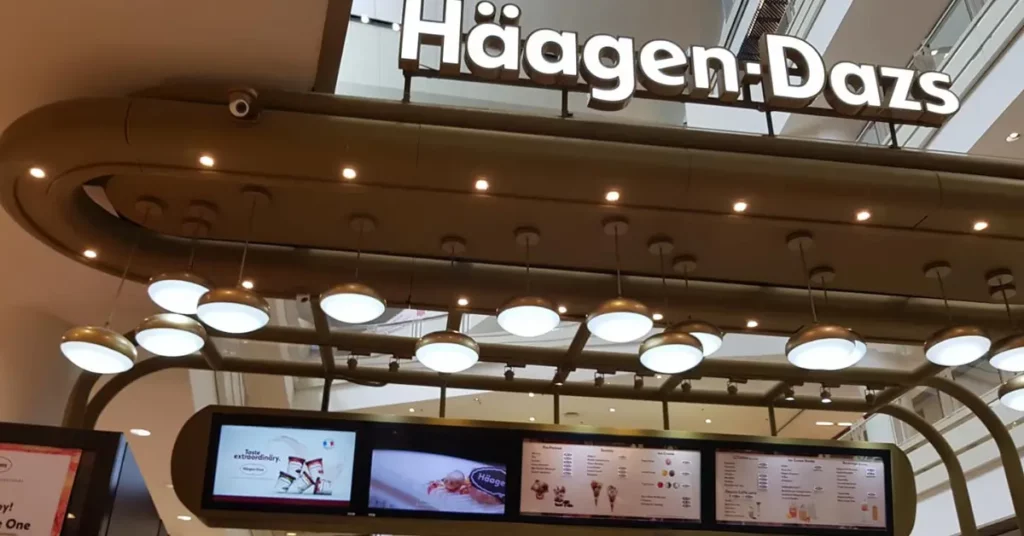 Haagen Dazs Menu